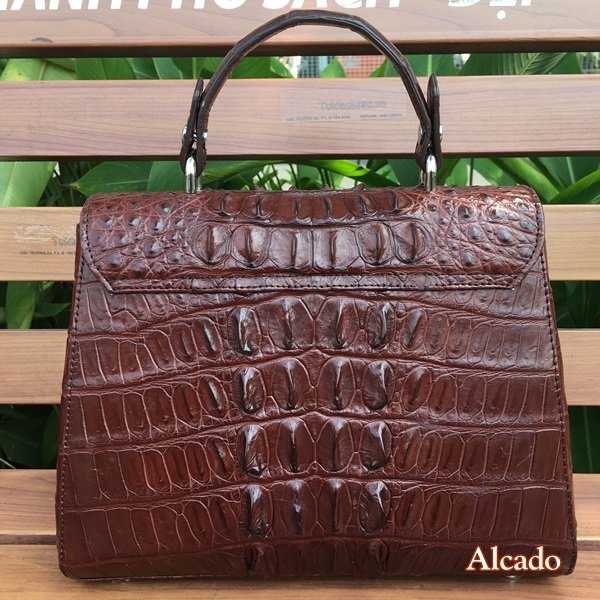 Túi xách da cá sấu Alcado TXCS04-N đen, phong cách thời trang